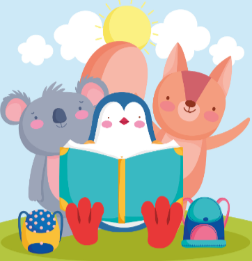 penguin reading book